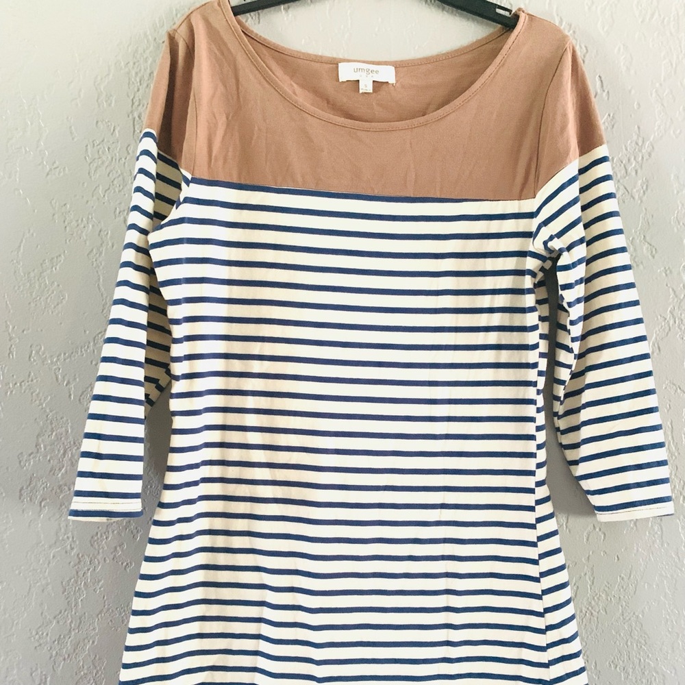 Anthropologie Umgee Stripe Shirt Dress Small